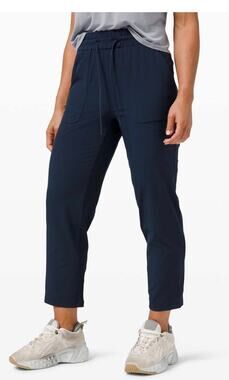 Lululemon Beyond The Studio Crop Pants Navy Blue Athletic Women's Size 4